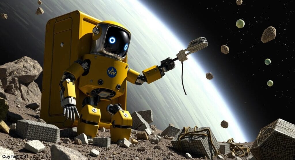 Robot Space Junk Cleanup: